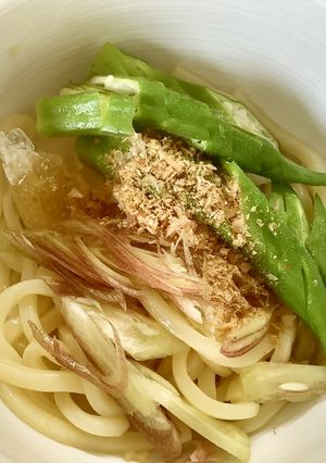 ミョウガとオクラの冷やしうどん-レシピのメイン写真