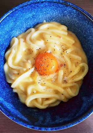 最強カルボナーラうどん-レシピのメイン写真