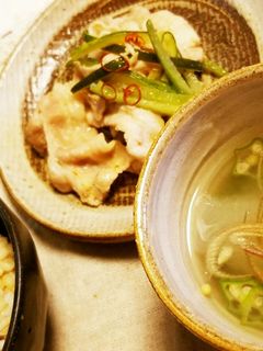 冬瓜(とうがん)肉炒め&スープ-レシピのメイン写真