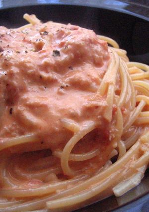蟹とトマトのオイスタークリームパスタ-レシピのメイン写真