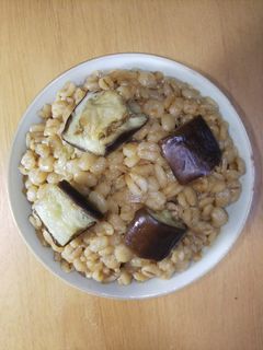 100%押し麦の豆味噌なす麦飯-レシピのメイン写真