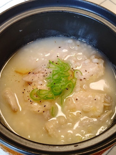 煮るだけ簡単生姜たっぷり参鶏湯風もち麦粥-レシピのメイン写真