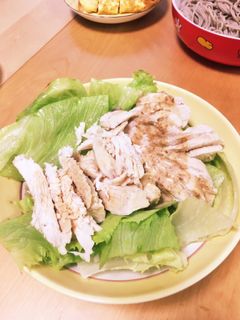 レンチン☆蒸し鶏の簡単サラダ-レシピのメイン写真
