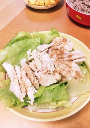 レンチン☆蒸し鶏の簡単サラダ-レシピのメイン写真