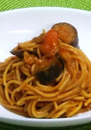 チーズの酷☆茄子のトマトソーススパゲティ-レシピのメイン写真