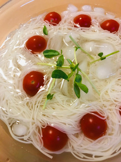 冷やし素麺●プチトマト素麺-レシピのメイン写真