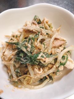 豚しゃぶ用肉のキムマヨ和え-レシピのメイン写真