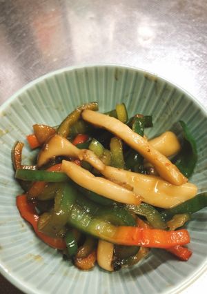 エリンギとピーマンの甘辛炒め-レシピのメイン写真