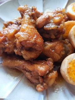 煮込むだけ♪手羽元とゆで卵の簡単甘辛煮♡-レシピのメイン写真