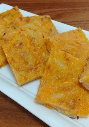 にんじんとじゃがいもとツナのチヂミ-レシピのメイン写真