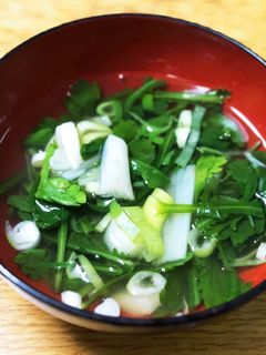 長芋と春菊のすまし汁-レシピのメイン写真