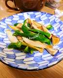 簡単エリンギとピーマンのバター炒め♪