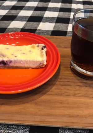 レンジで　ブルーベリーチーズケーキ-レシピのメイン写真