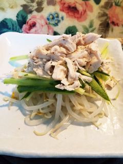 簡単♪もやしときゅうりとササミのサラダ-レシピのメイン写真
