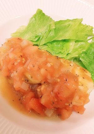 若鶏のむね肉激旨トマトソースかけ-レシピのメイン写真