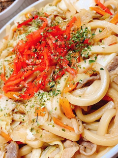 焼肉のタレでキマル〜焼き肉うどん〜-レシピのメイン写真