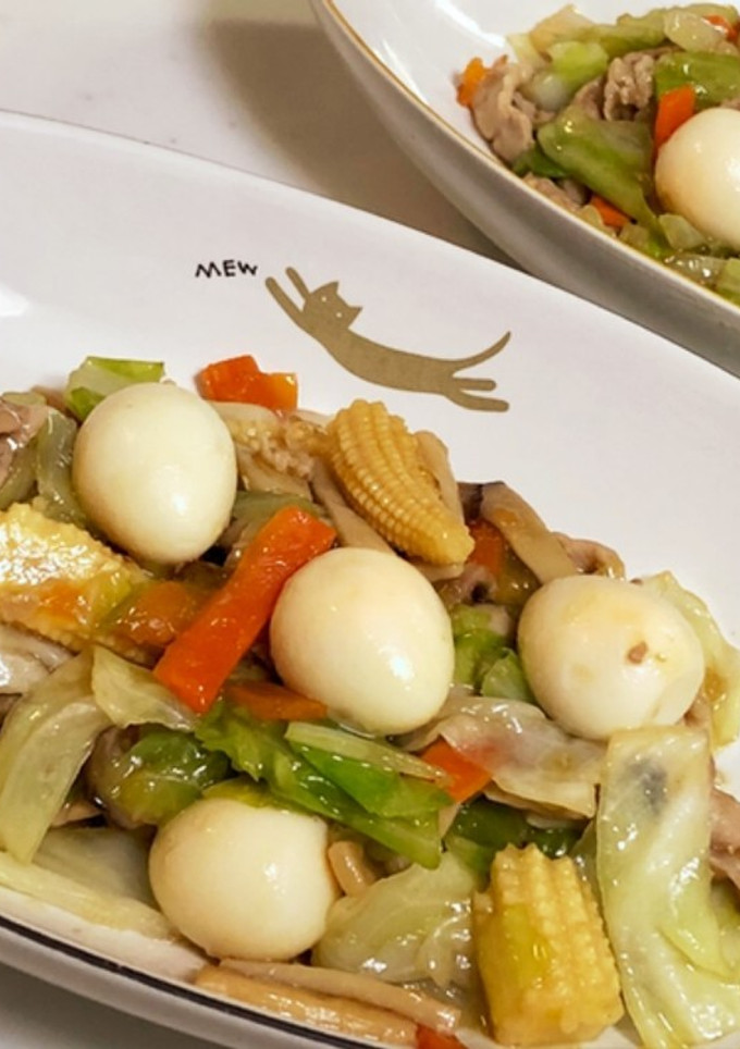 うずら卵とキャベツの中華炒め煮-レシピのメイン写真