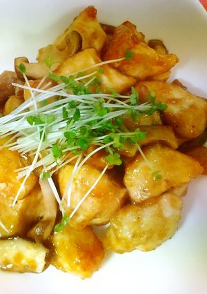 鶏肉のガーリックバターしょう油炒め-レシピのメイン写真