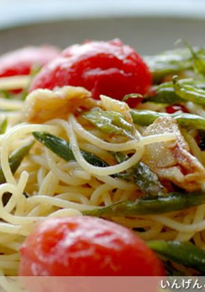 いんげんとミニトマトのパスタ-レシピのメイン写真