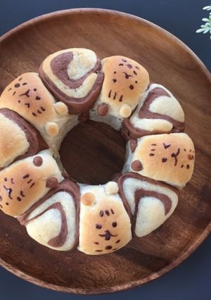 どうぶつのちぎりパン　-レシピのメイン写真