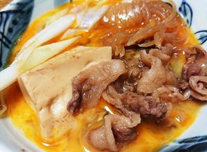 長ねぎ白滝牛バラ薄切り肉で 肉豆腐-レシピのメイン写真