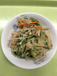 【保育園給食】水菜とえのきのポン酢サラダ-レシピのメイン写真