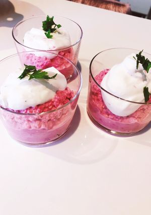 おからと生クリームピンクの前菜-レシピのメイン写真