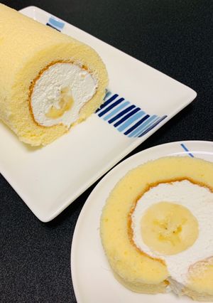 丸ごとバナナ?基本のバナナロールケーキ!-レシピのメイン写真
