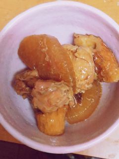 簡単・レンちん大根、鶏肉の煮物-レシピのメイン写真