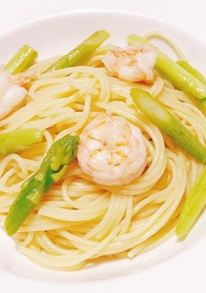 カルディ　エビ　アスパラ　塩レモンパスタ-レシピのメイン写真