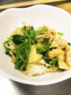 三つ葉と揚げの和え物-レシピのメイン写真