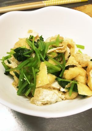 三つ葉と揚げの和え物-レシピのメイン写真