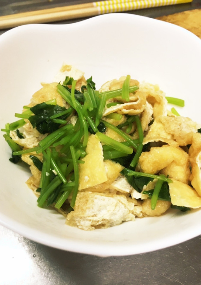 三つ葉と揚げの和え物-レシピのメイン写真
