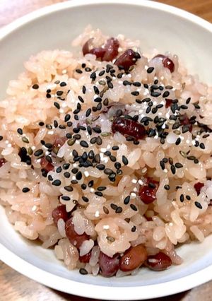 圧力鍋でお赤飯♪-レシピのメイン写真
