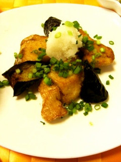 ぶりとなすのおろしポン酢ソース(透析食)-レシピのメイン写真