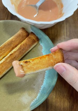 食パンの耳にオーロラソース☆-レシピのメイン写真