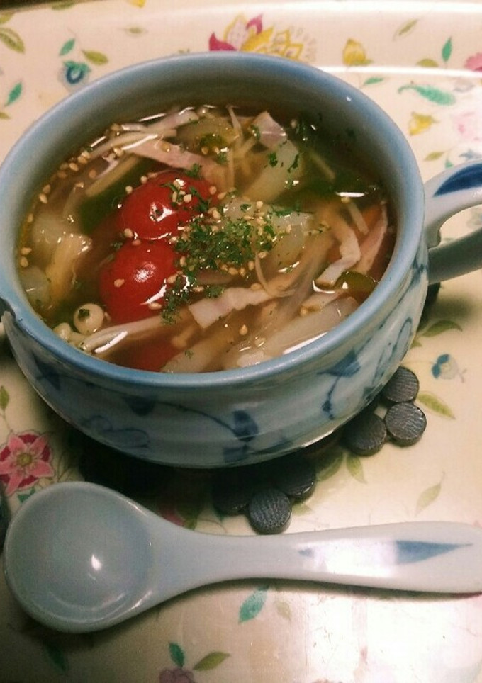 野菜盛り沢山夏⛅のサッパリ薄味スープ☺-レシピのメイン写真
