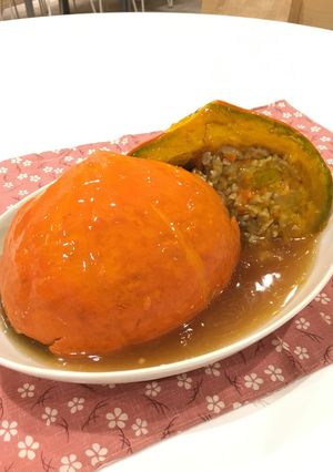 「あかまろ」カボチャのひき肉詰めあんかけ-レシピのメイン写真