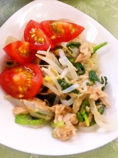 ほうれん草ともやしのツナ和え(透析食)-レシピのメイン写真