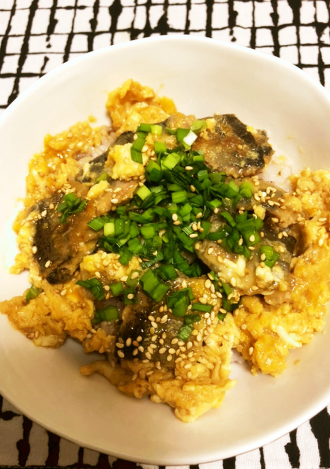 簡単さんまの卵とじ丼　蒲焼き風-レシピのメイン写真