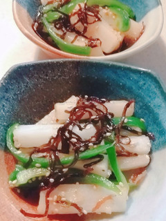 ♪山芋とピーマンの塩昆布バター炒め♪-レシピのメイン写真