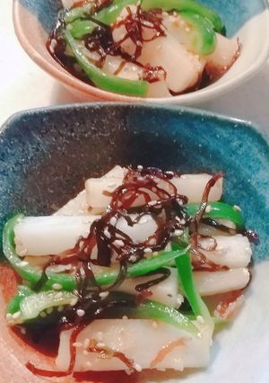 ♪山芋とピーマンの塩昆布バター炒め♪-レシピのメイン写真