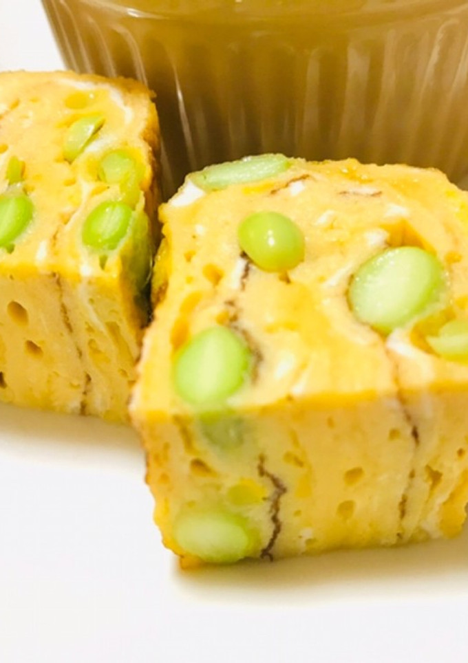 彩卵焼き・枝豆玉子焼き・枝豆だし巻き卵-レシピのメイン写真