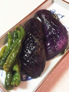 茄子とシシトウの揚げない揚げ煮浸し-レシピのメイン写真