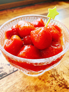 絶品スイーツ♡ミニトマトの梅シロップ煮-レシピのメイン写真