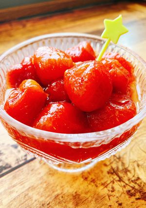 絶品スイーツ♡ミニトマトの梅シロップ煮-レシピのメイン写真