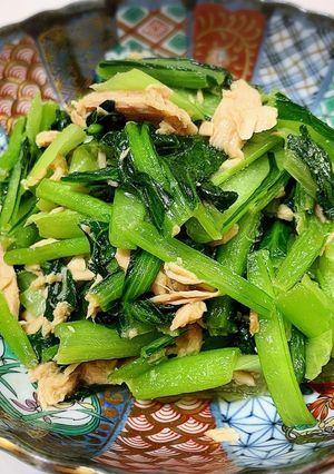 小松菜とツナの炒めもの　お弁当にも-レシピのメイン写真