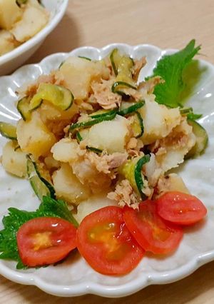 じゃがいもときゅうりのツナ味噌炒め-レシピのメイン写真