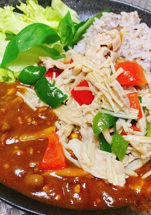 食物繊維たっぷり♡20穀米＆キノコカレー-レシピのメイン写真