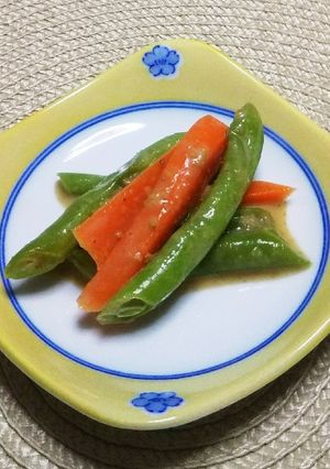 いんげんとにんじんの胡麻ドレ和え-レシピのメイン写真